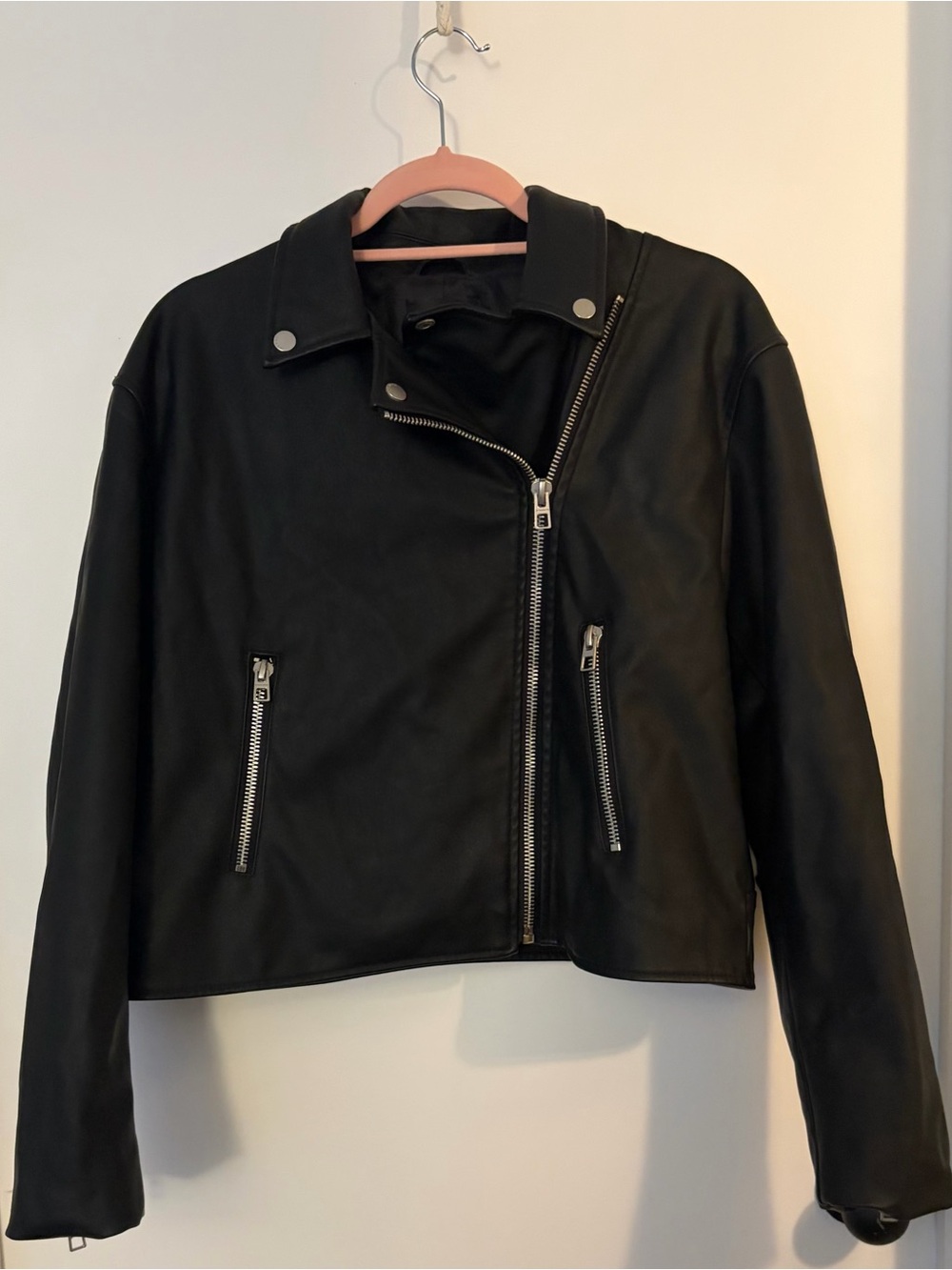 Dynamite Faux Leather Cropped Jacket